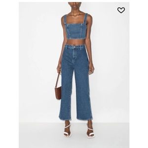 Reformation two piece denim set